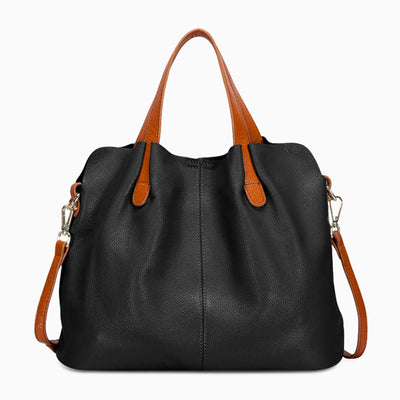 Ollie Genuine Leather Medium Tote Bag with Dual Carry Options