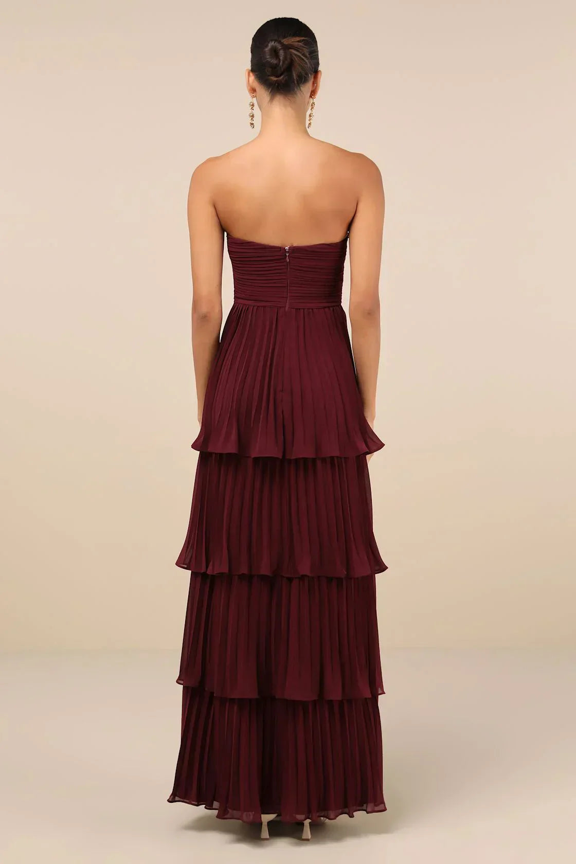 Velmara Strapless Ruffle Maxi