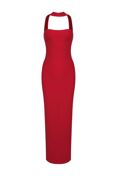 Red Off Shoulder Bandage