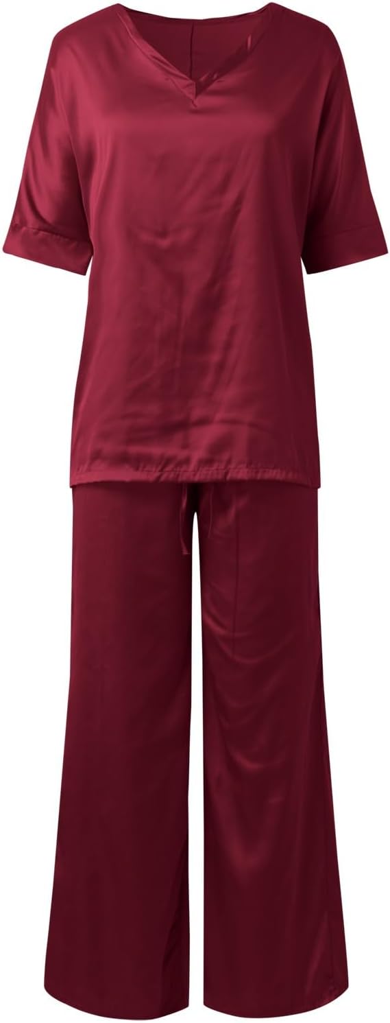 Elegant Two-Piece Satin Set