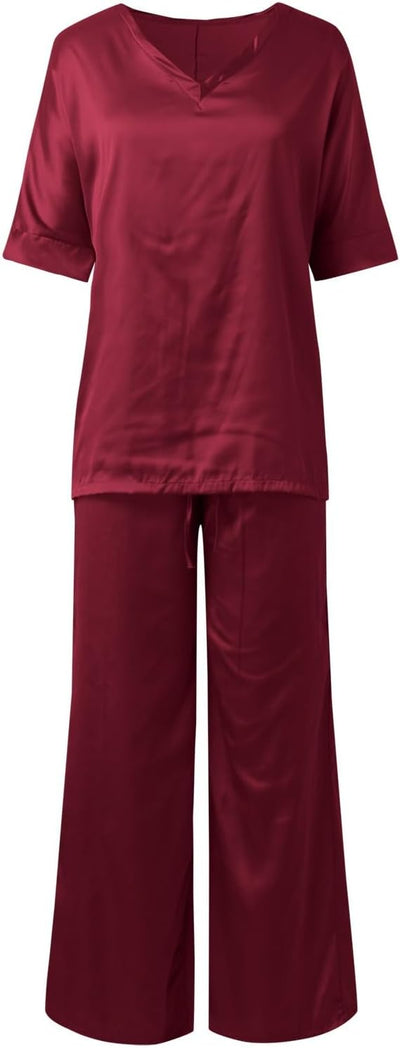 Elegant Two-Piece Satin Set