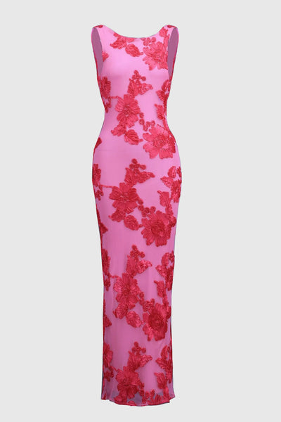 Amara Floral Fantasy Elegant Maxi Dress - Flowy Chic Summer Style