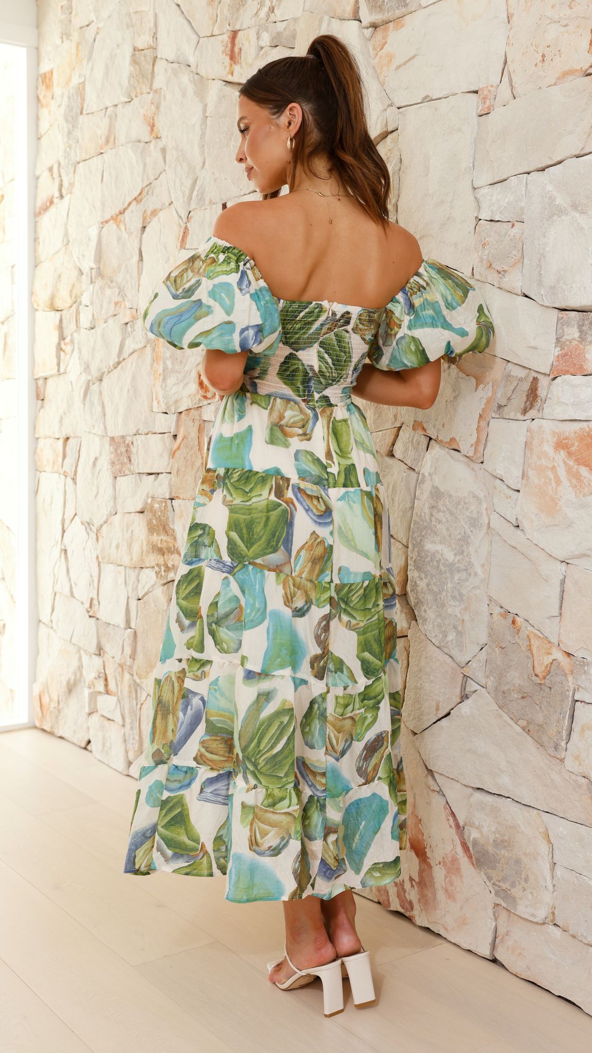 Green Blue Maxi Dress