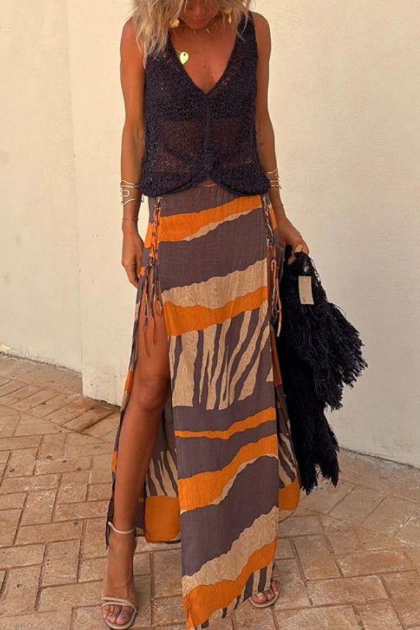Malibu Knit V‑Neck Twist Loose Tank for Summer
