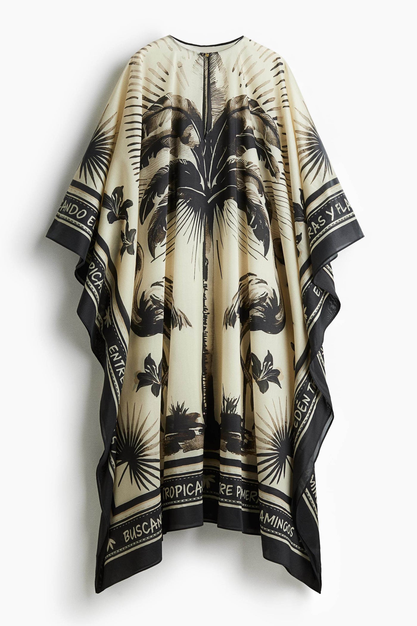 Oversized Flamingo Kaftan Maxi Dress: Lightweight, Breathable, Stylish, Loose-Fit Beachwear