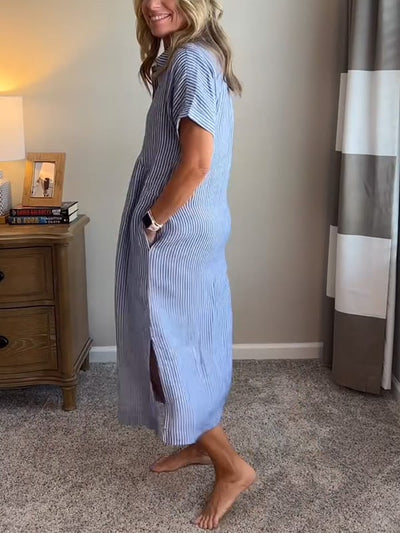 Cassie Elegant Striped Dress - Chic Summer Fashion for Women