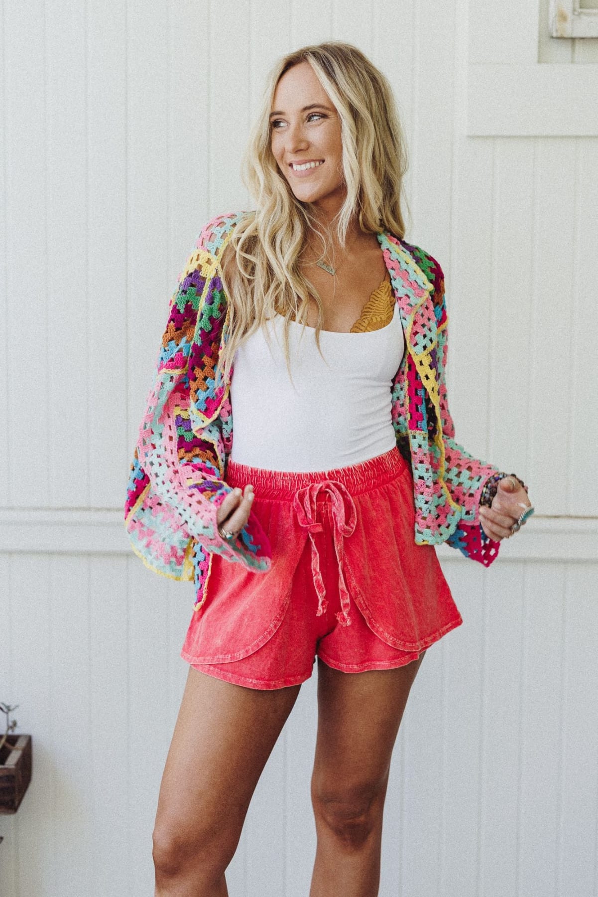 Cardigan all'uncinetto