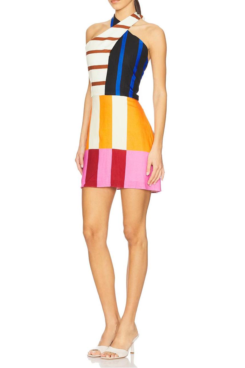 Elegant Veneta Mini Dress: Chic Sleeveless Backless Summer Party Cocktail Attire