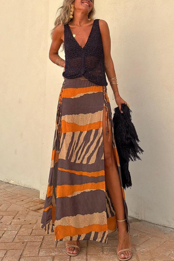 Malibu Knit V‑Neck Twist Loose Tank for Summer