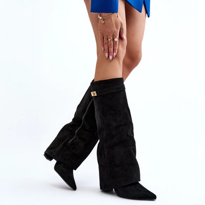 Elegant It Girl Suede Boots with 10cm Heel