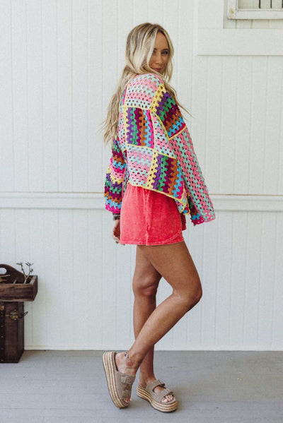 Cardigan all'uncinetto