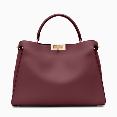 Cleo Structured Leather Tote Bag – Elegant Everyday Carry