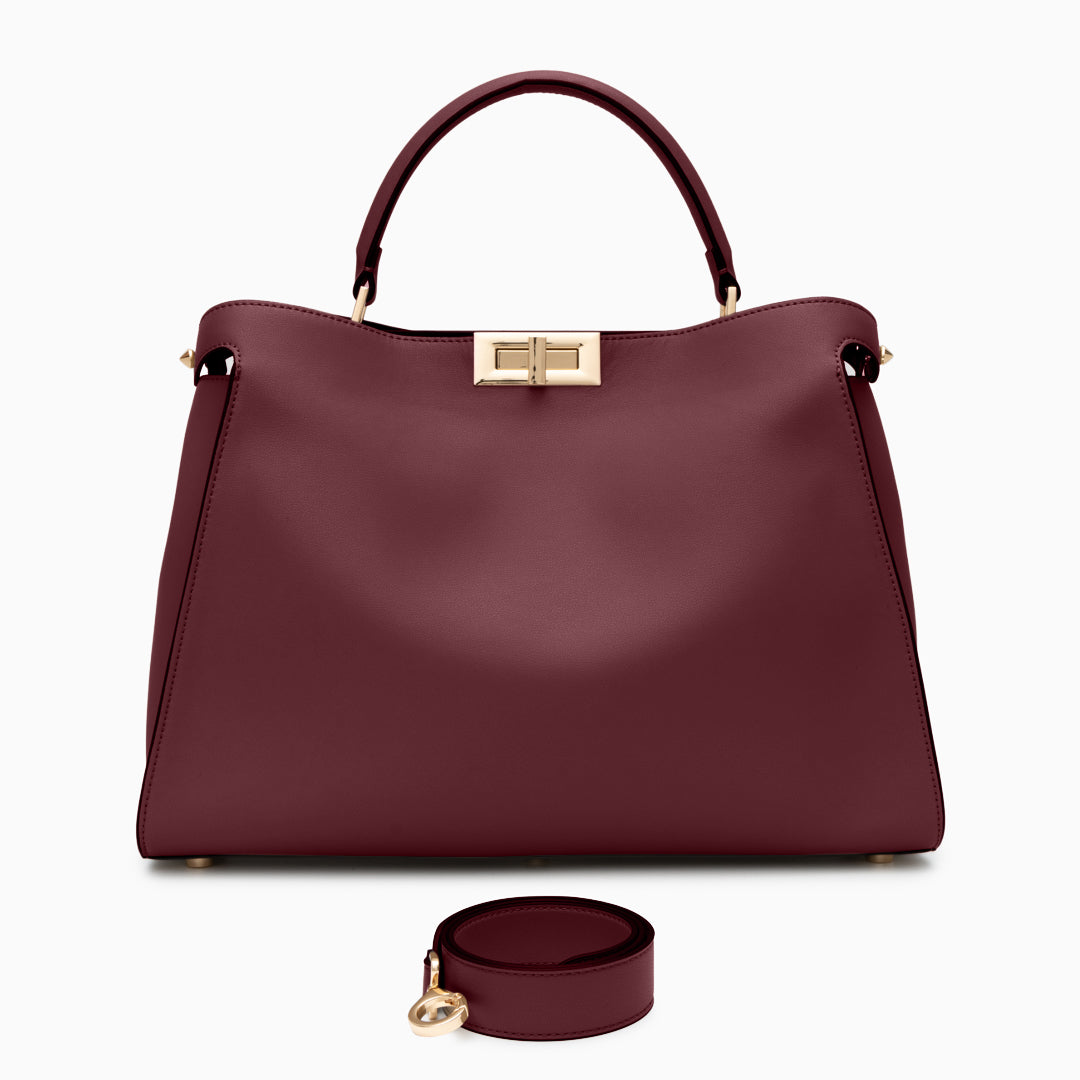Cleo Structured Leather Tote Bag – Elegant Everyday Carry
