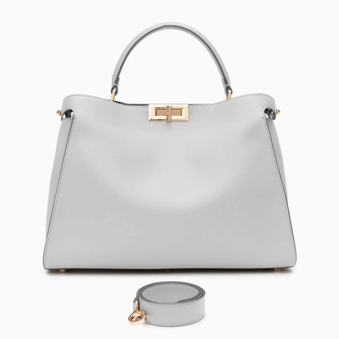 Cleo Structured Leather Tote Bag – Elegant Everyday Carry