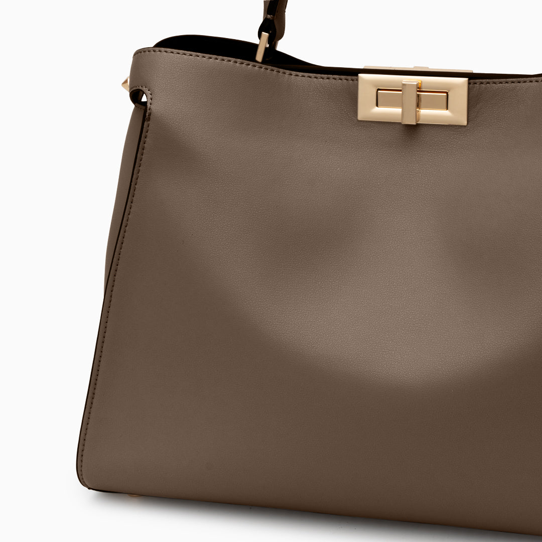 Cleo Structured Leather Tote Bag – Elegant Everyday Carry