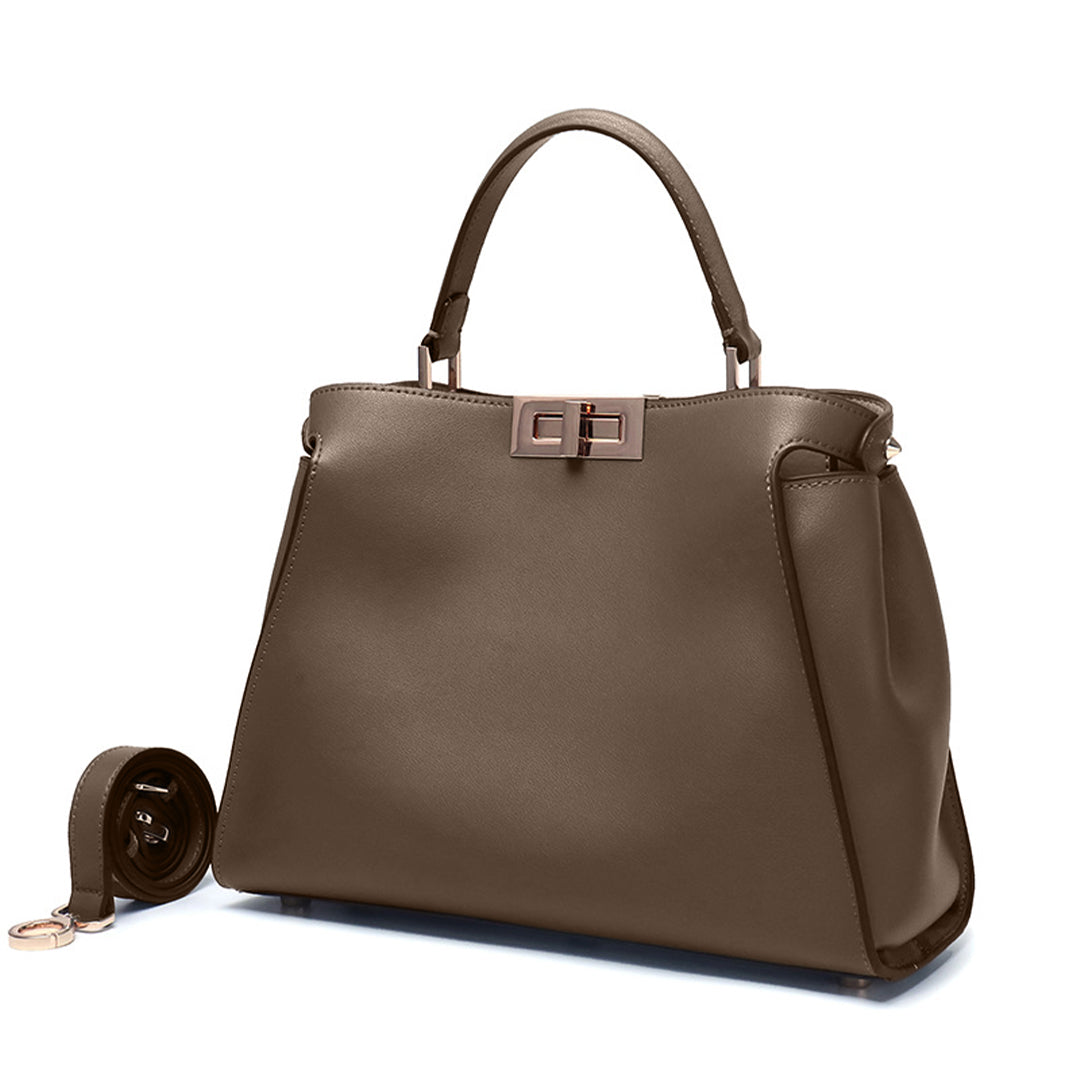 Cleo Structured Leather Tote Bag – Elegant Everyday Carry