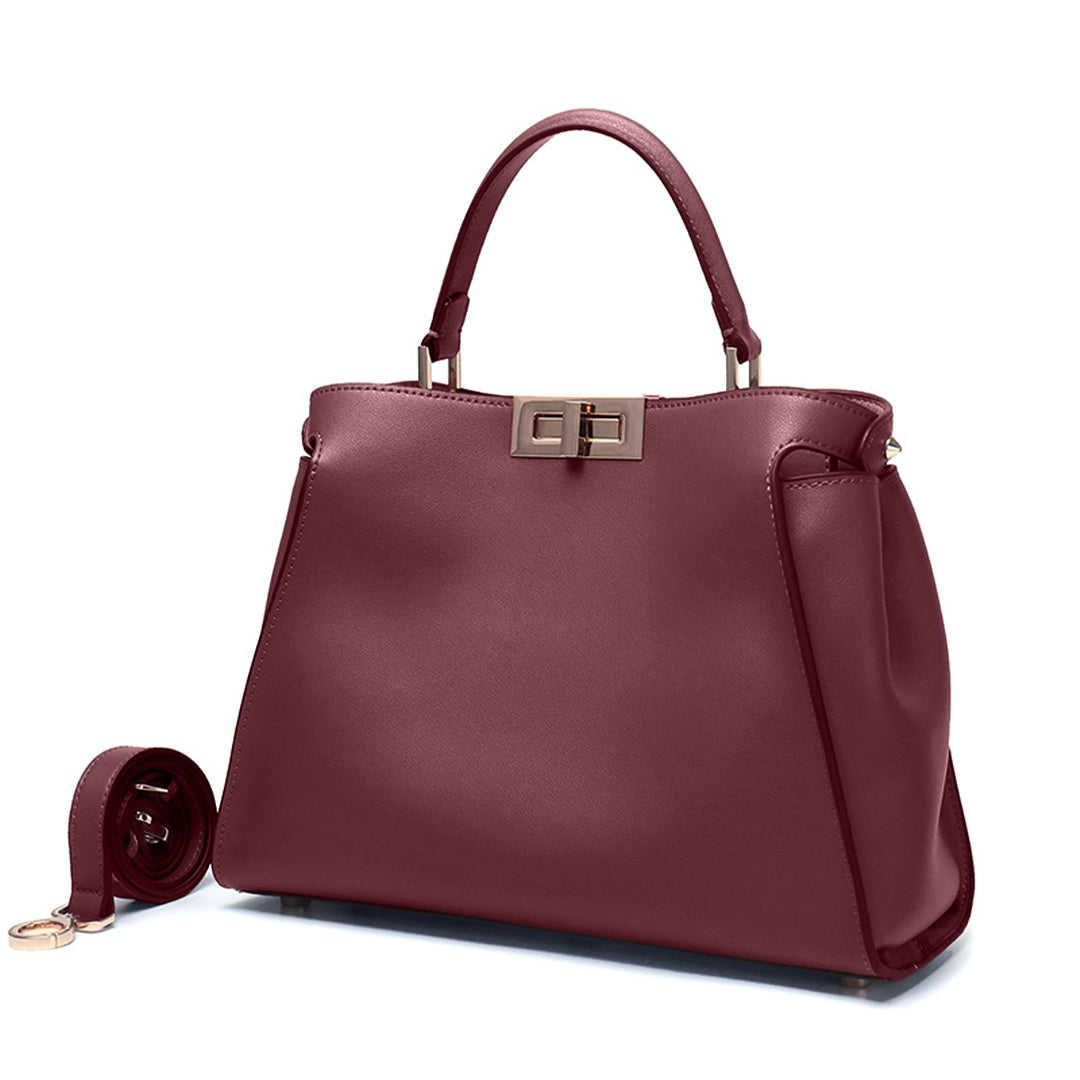 Cleo Structured Leather Tote Bag – Elegant Everyday Carry