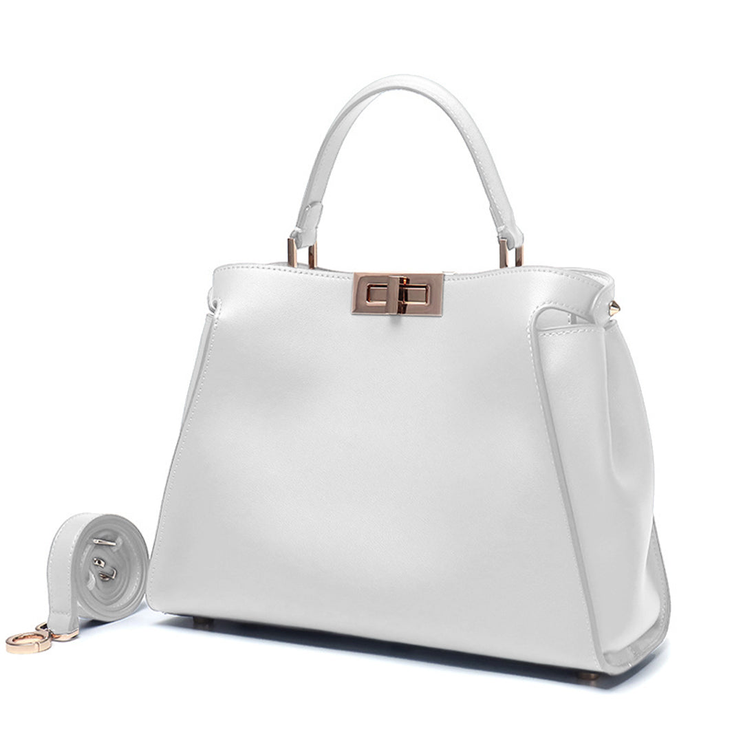 Cleo Structured Leather Tote Bag – Elegant Everyday Carry