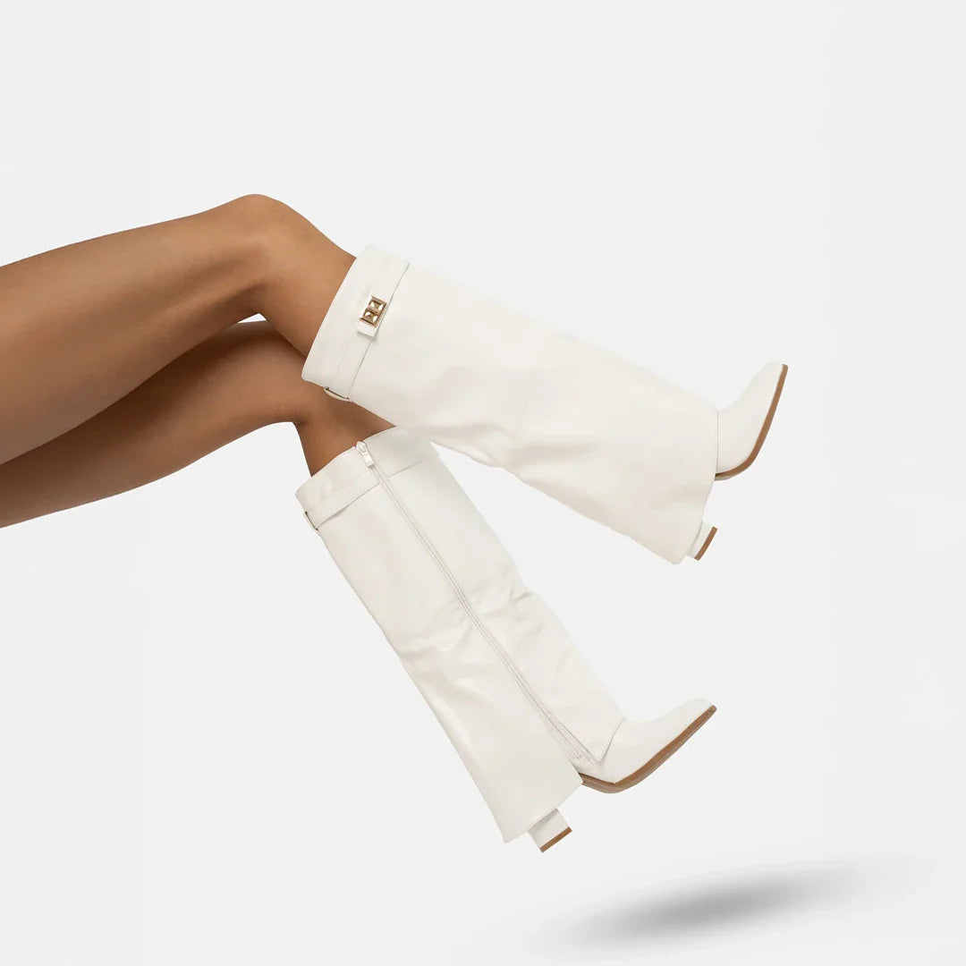 Elegant It Girl Suede Boots with 10cm Heel