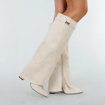 Elegant It Girl Suede Boots with 10cm Heel