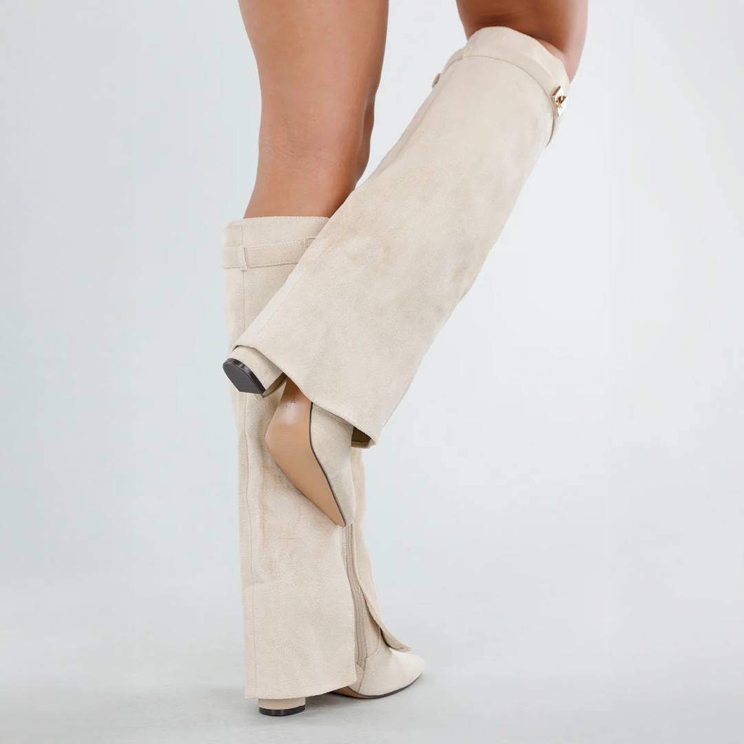 Elegant It Girl Suede Boots with 10cm Heel