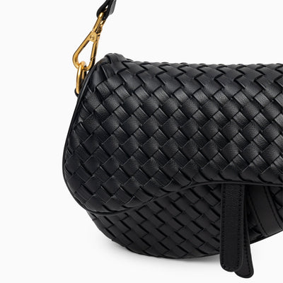 Madelyn Woven Saddle Bag – Luxury Leather Woven Shoulder Bag