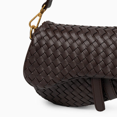 Madelyn Woven Saddle Bag – Luxury Leather Woven Shoulder Bag