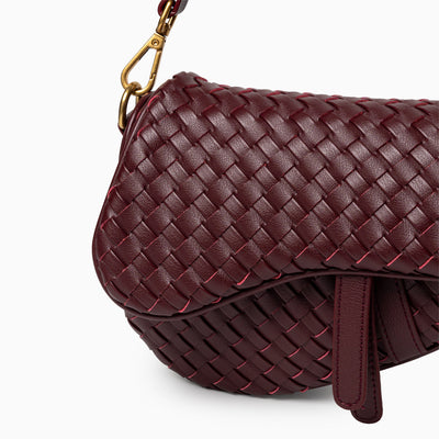 Madelyn Woven Saddle Bag – Luxury Leather Woven Shoulder Bag