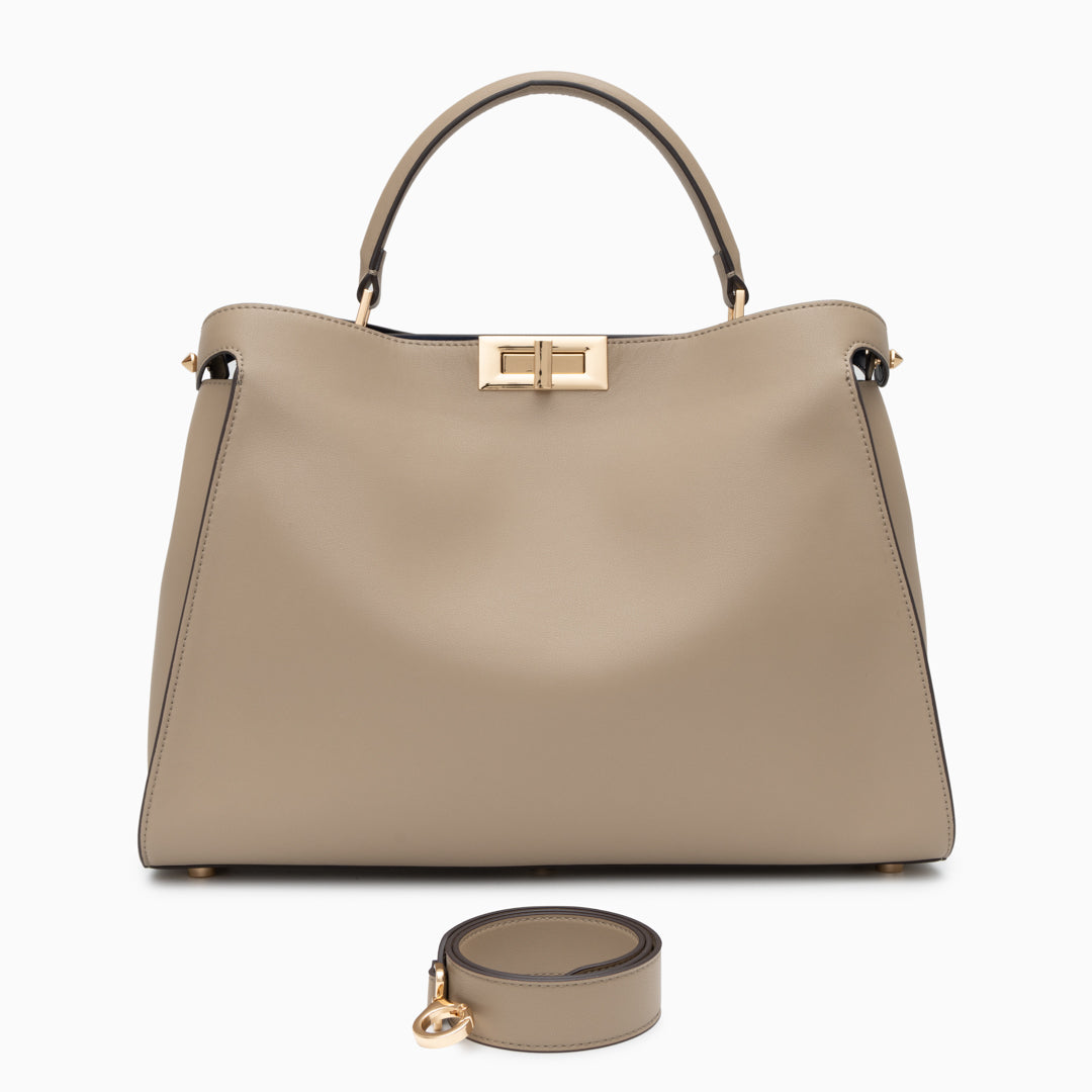 Cleo Structured Leather Tote Bag – Elegant Everyday Carry