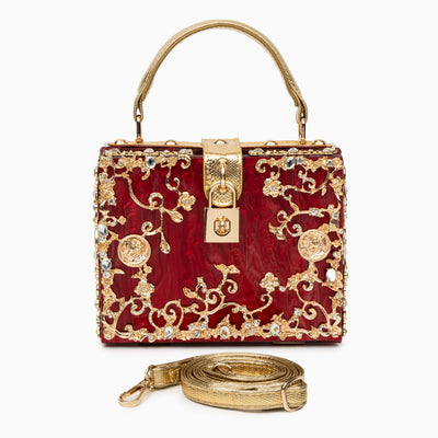 Elegant Acrylic Box Handbag White