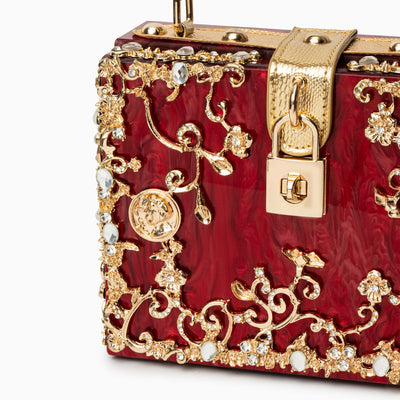 Elegant Acrylic Box Handbag White