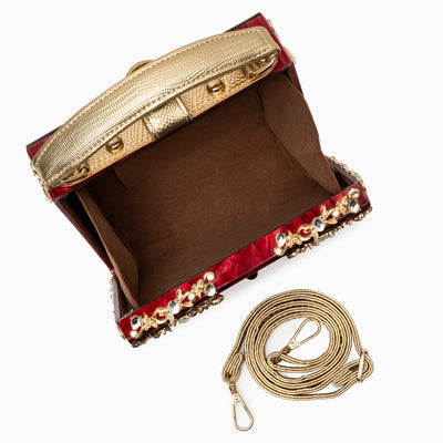 Elegant Acrylic Box Handbag White