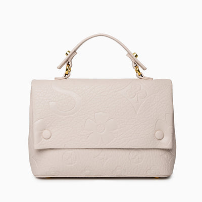 Hana Embossed Leather‑Look Crossbody Bag with Gold‑Tone Hardware