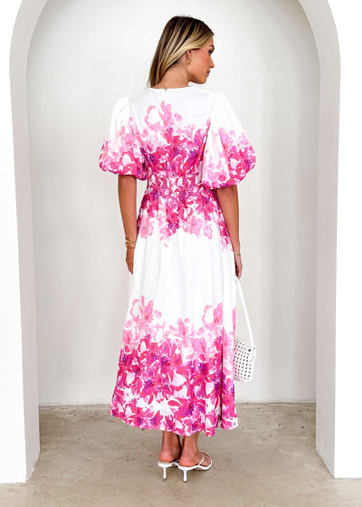 Pink Floral Maxi Dress