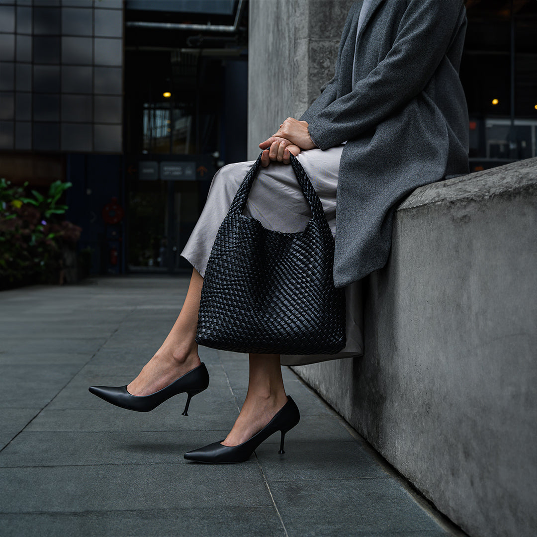 Jocelyn Vegan Leather Bucket Shoulder Bag – Spacious & Chic