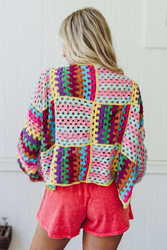 Cardigan all'uncinetto
