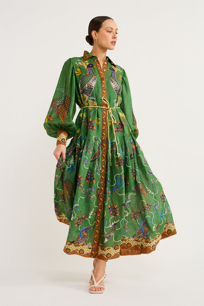 Marcella Green Animal Maxi