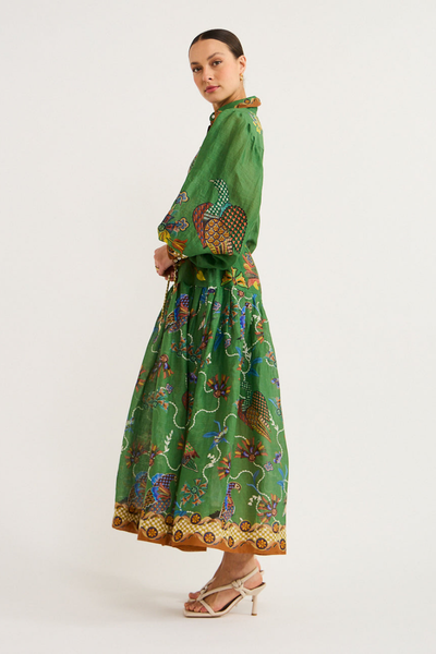 Marcella Green Animal Maxi