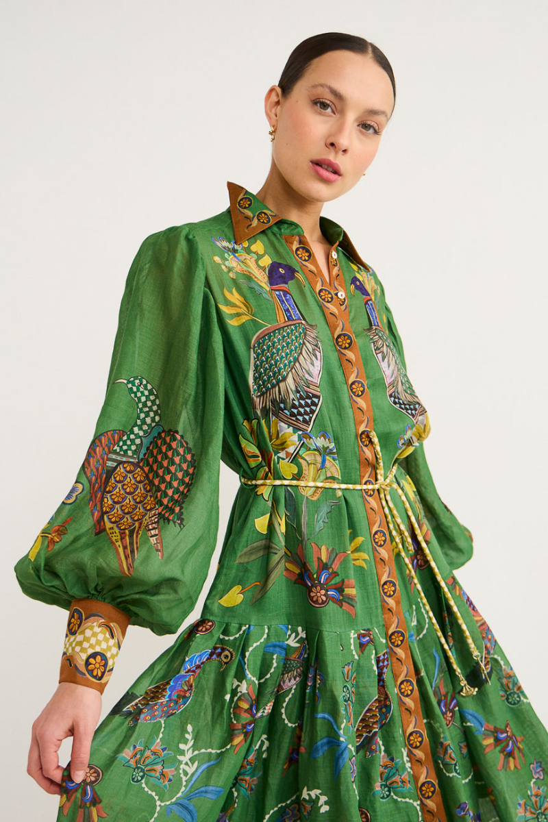 Marcella Green Animal Maxi