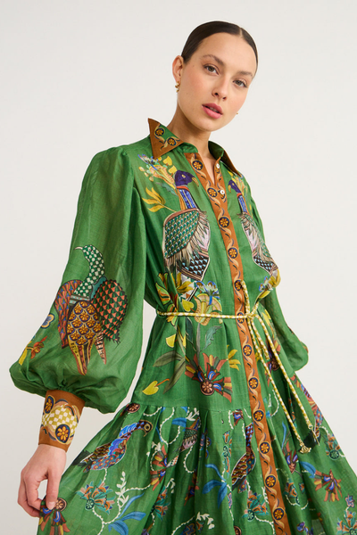 Marcella Green Animal Maxi