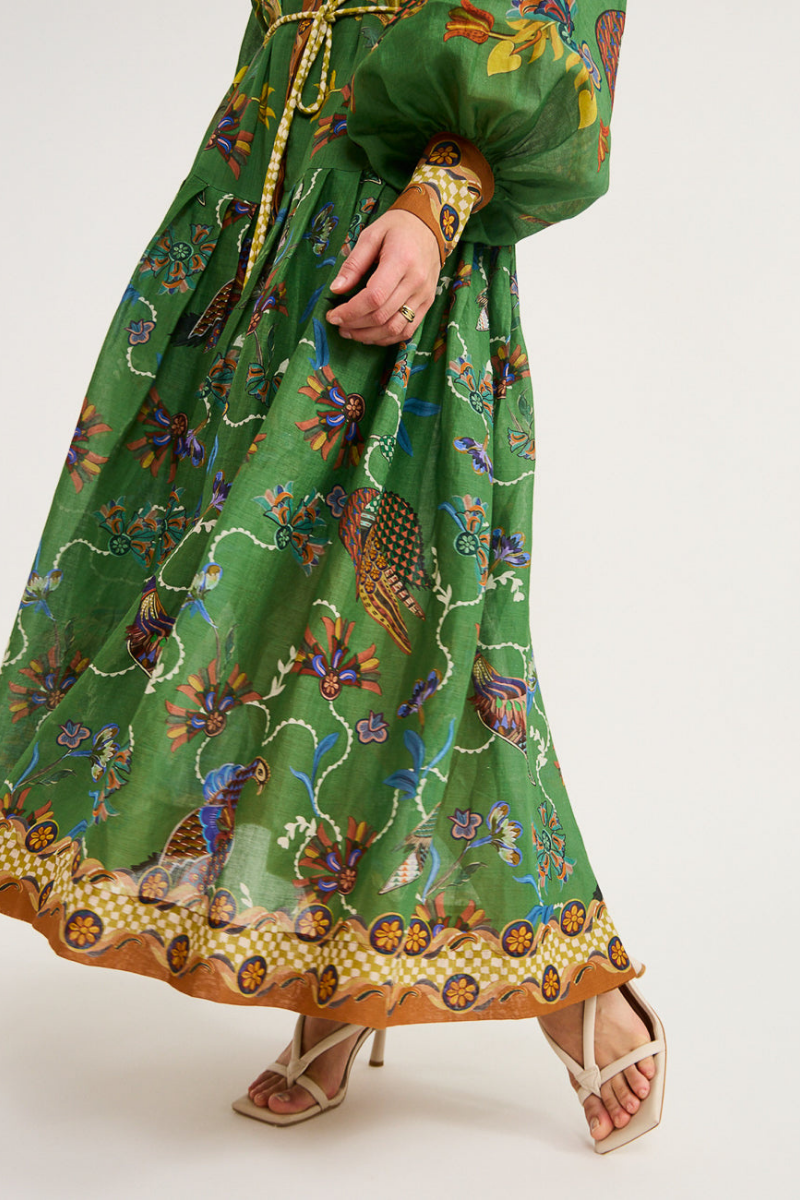 Marcella Green Animal Maxi