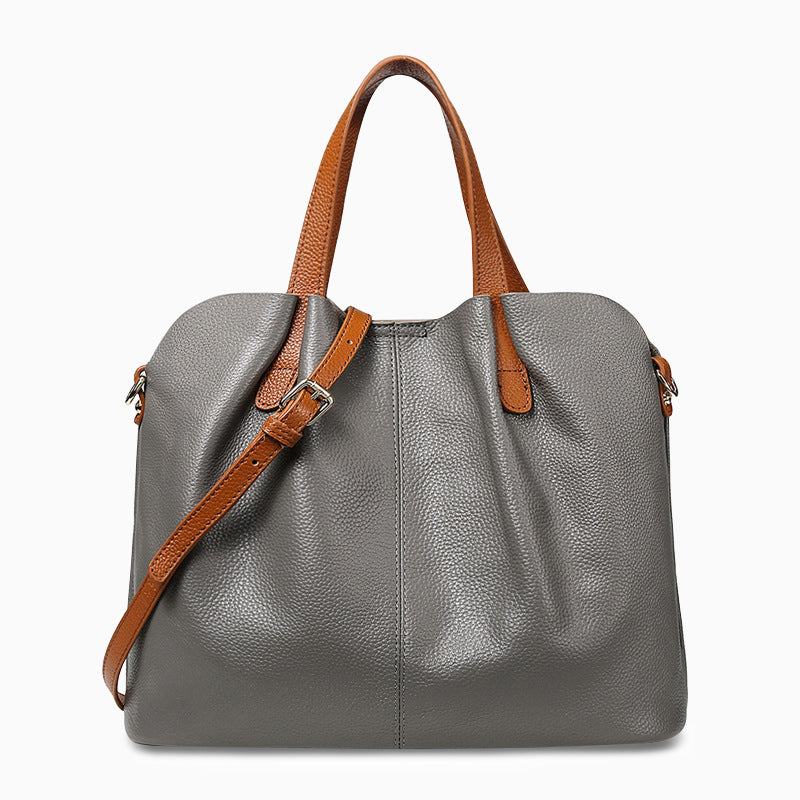 Ollie Genuine Leather Medium Tote Bag with Dual Carry Options