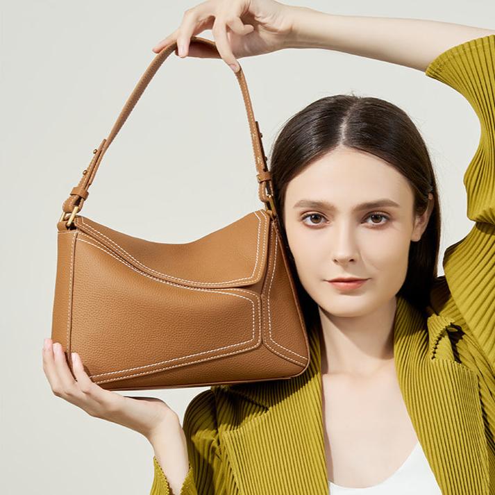 Elegant Soft Leather Shoulder Bag – Chic Crossbody Purse for Women