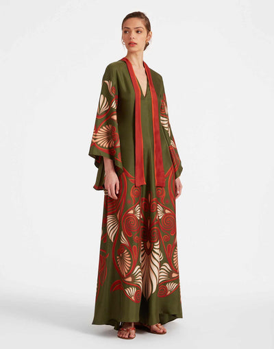Dark Green Silk La DoubleJ Dress