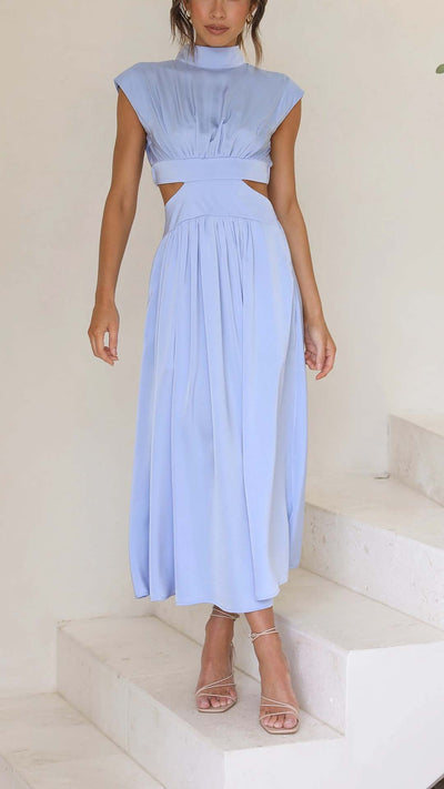 Solid Sleeveless Cindie Midi Dress