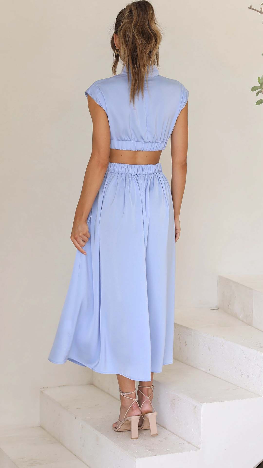 Solid Sleeveless Cindie Midi Dress