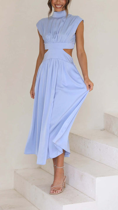 Solid Sleeveless Cindie Midi Dress