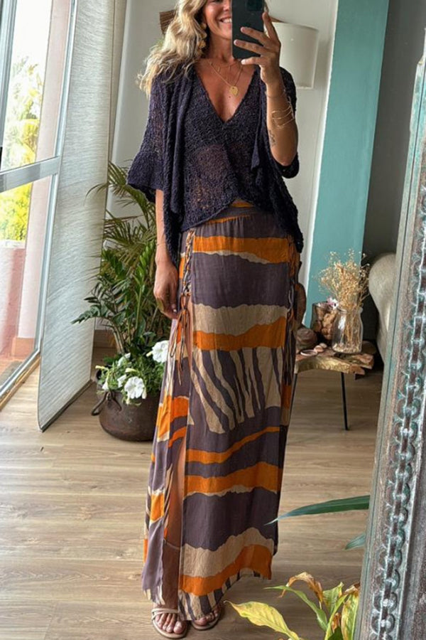 Malibu Knit V‑Neck Twist Loose Tank for Summer