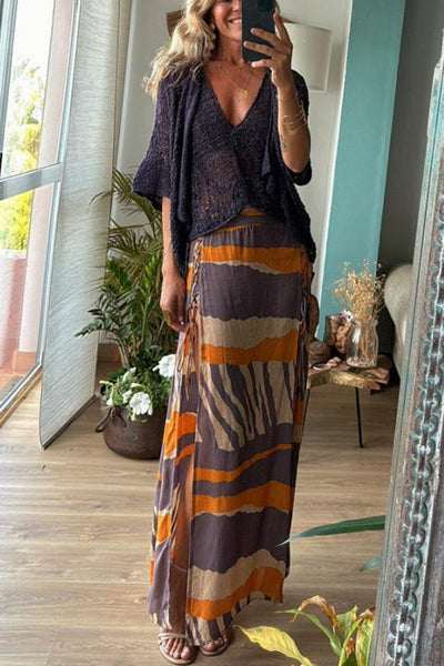 Malibu Knit V‑Neck Twist Loose Tank for Summer