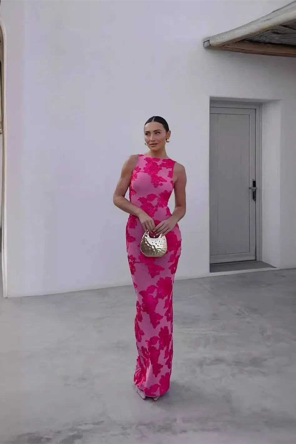 Amara Floral Fantasy Elegant Maxi Dress - Flowy Chic Summer Style